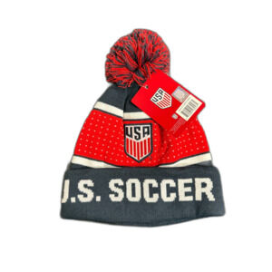 Icon Sports USA Flag Adult Unisex Pom Pom Winter Soccer Beanie NWT